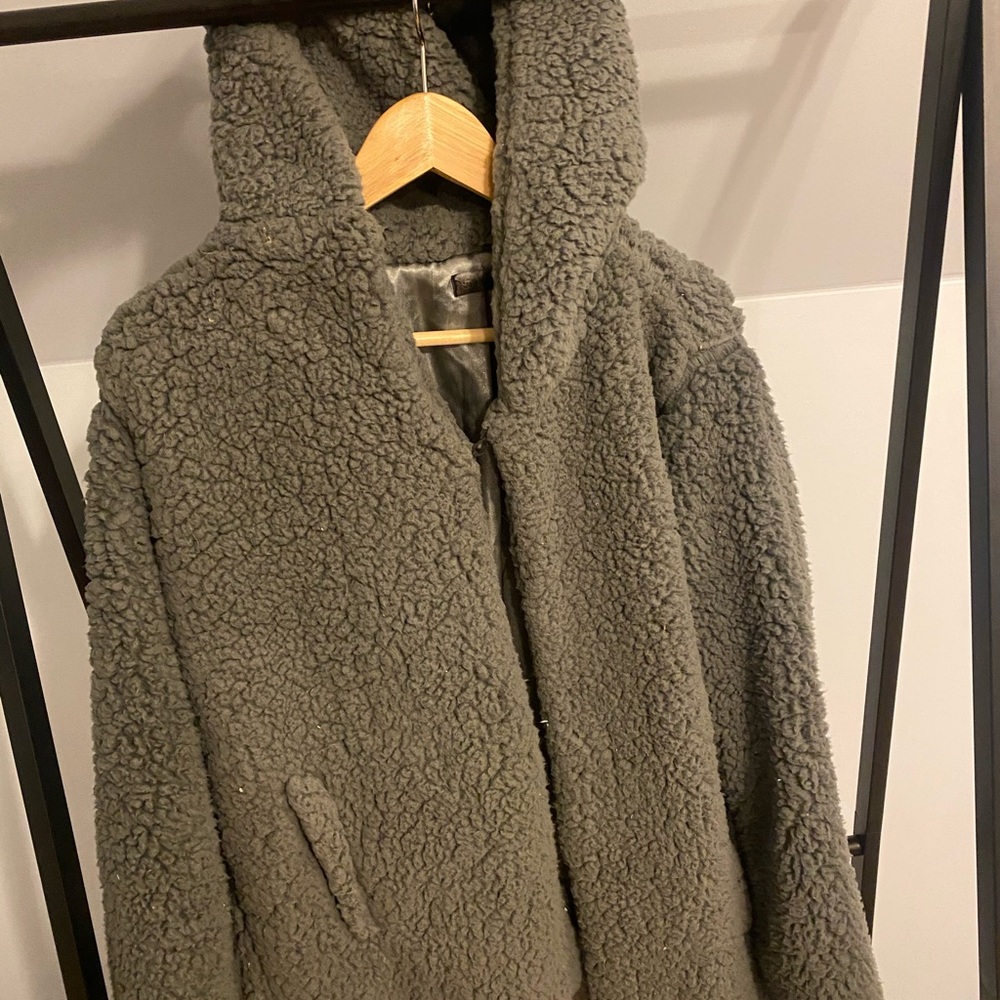 Vintage satin lined Sherpa sweater